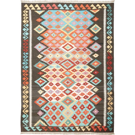 Tappeto Kilim Afghanistan bianco grigio 208x297