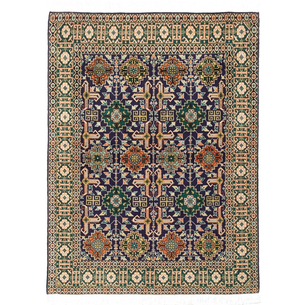 Tappeto Tabriz Persia grigio giallo 106x136