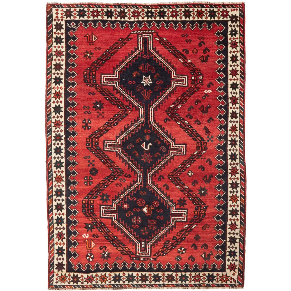 Tappeto Shiraz Persia grigio giallo 175x252