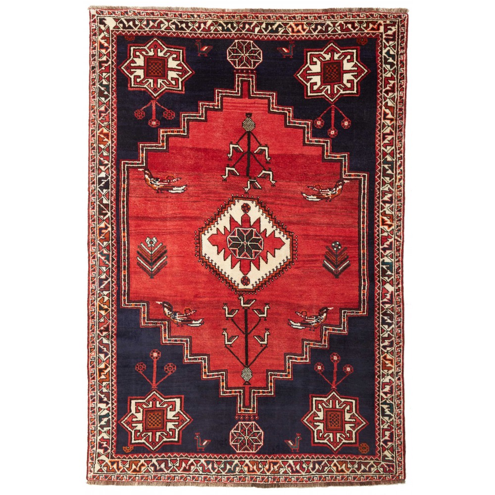 Tappeto Shiraz Persia grigio rosso 168x253