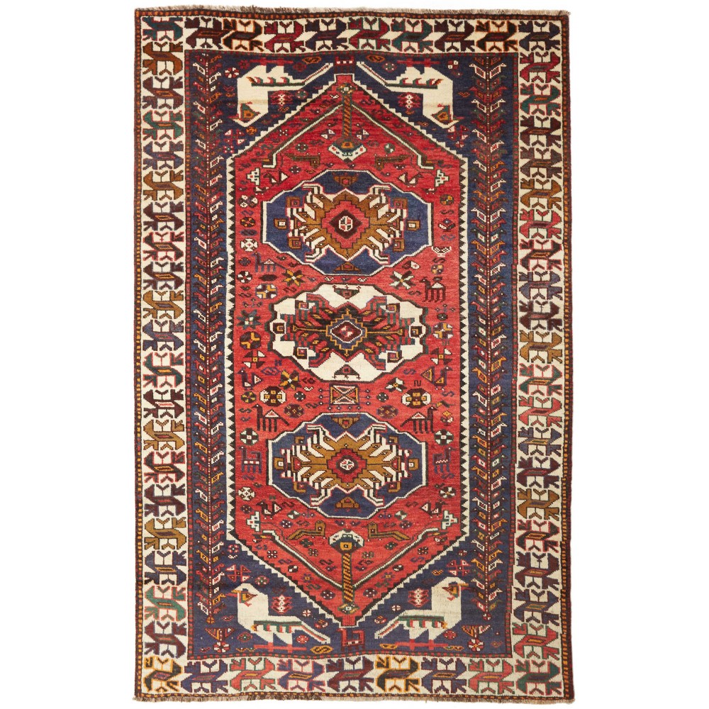 Tappeto Shiraz Persia verde giallo 160x252