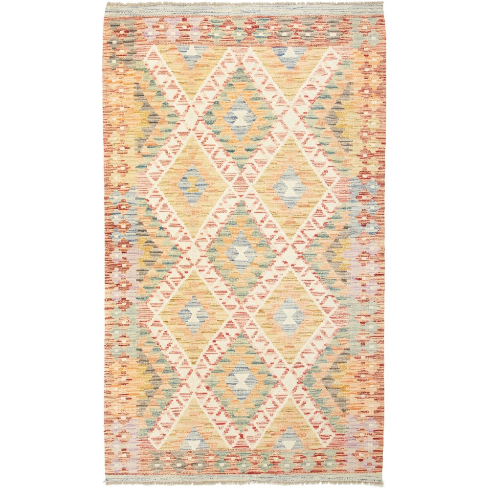 Tappeto Kilim Afghanistan giallo marrone 108x187