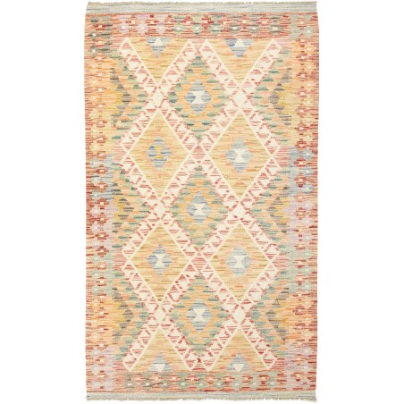 Tappeto Kilim Afghanistan giallo marrone 108x187