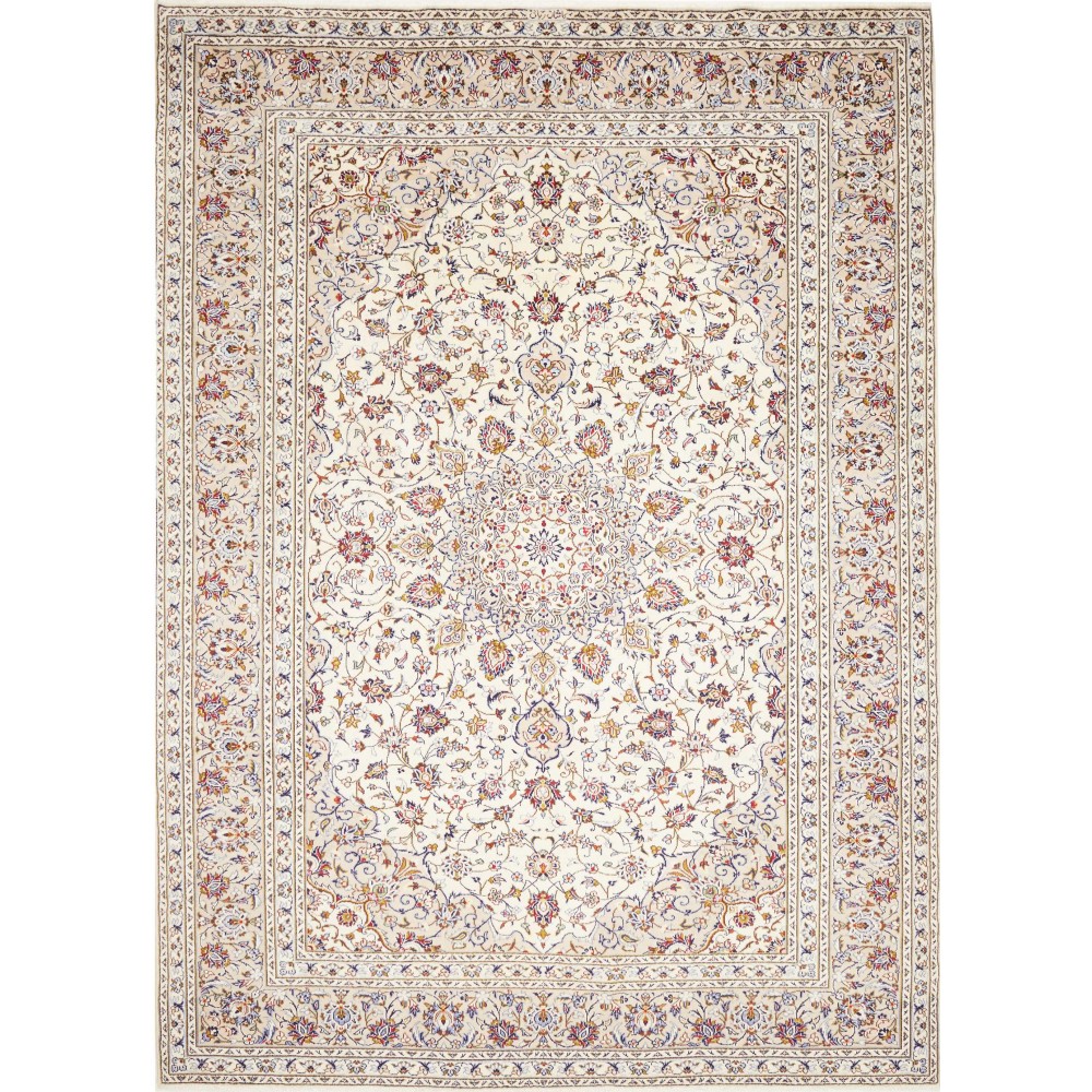 Tappeto Kashan Persia bianco grigio 253x340