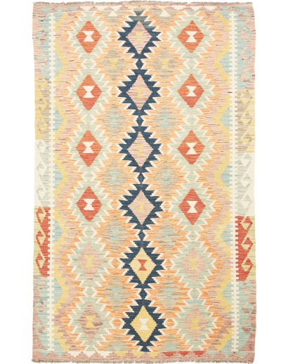 Tappeto Kilim Afghanistan giallo arancione 118x190