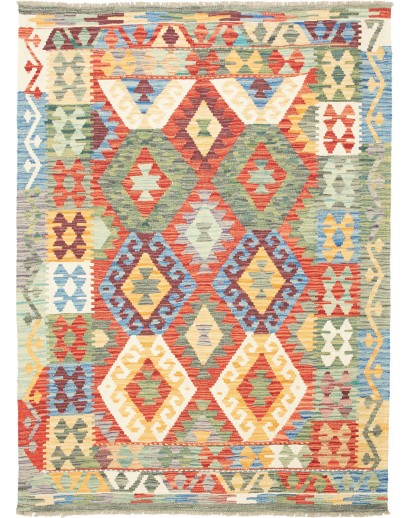 Tappeto Kilim Afghanistan marrone 127x172