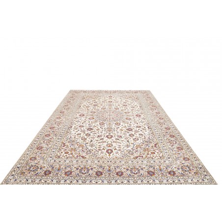 Tappeto Kashan Persia bianco grigio 253x340