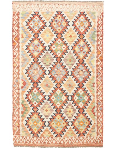 Tappeto Kilim Afghanistan giallo arancione 120x188