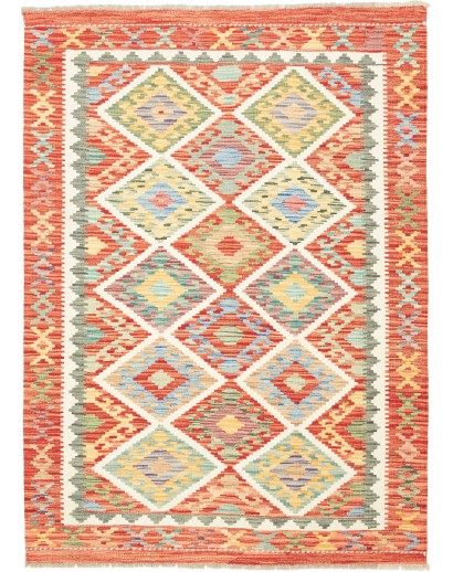 Tappeto Kilim Afghanistan marrone beige 128x176
