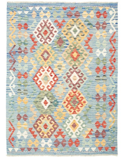 Tappeto Kilim Afghanistan beige bianco 128x178