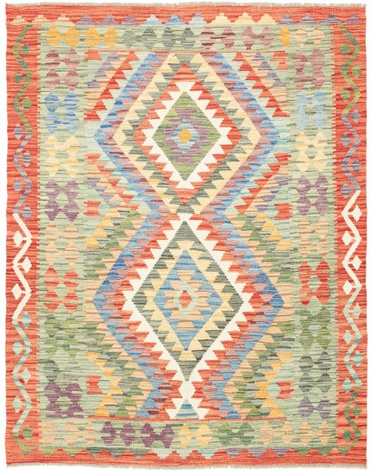 Tappeto Kilim Afghanistan marrone beige 133x171