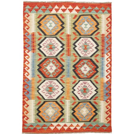 Tappeto Kilim Afghanistan marrone bianco 99x147