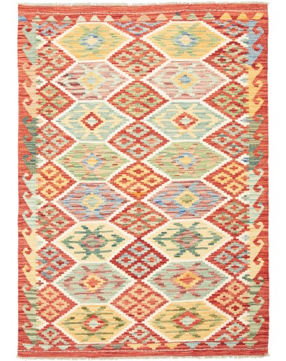 Tappeto Kilim Afghanistan marrone beige 125x178