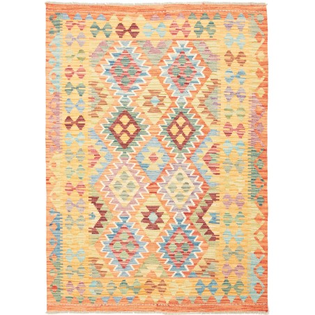 Tappeto Kilim Afghanistan marrone grigio 128x177