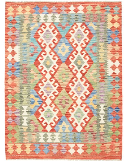 Tappeto Kilim Afghanistan marrone azzurro 129x171