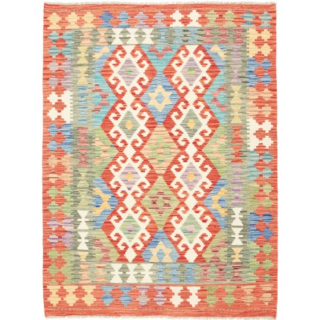 Tappeto Kilim Afghanistan marrone azzurro 129x171