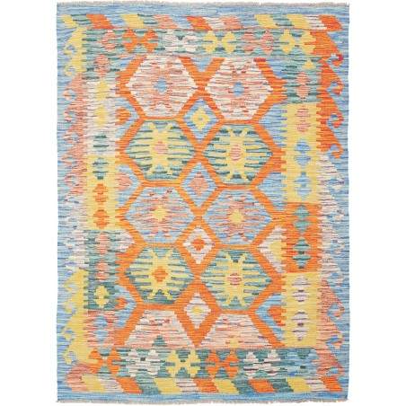 Tappeto Kilim Afghanistan marrone arancione 127x172
