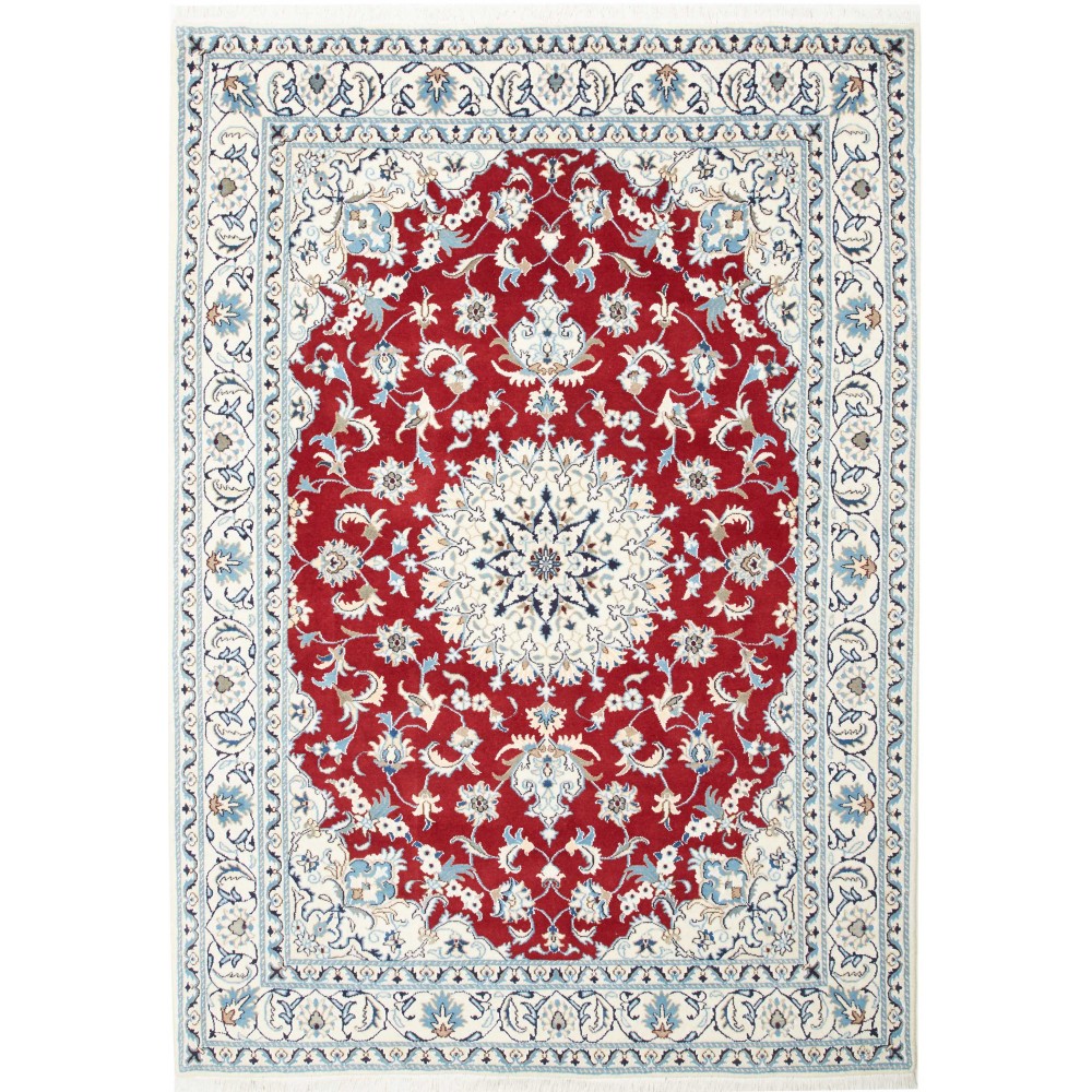 Tappeto Nain Kashmar Persia bianco grigio 170x240