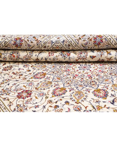 Tappeto Kashan Persia bianco grigio 253x340