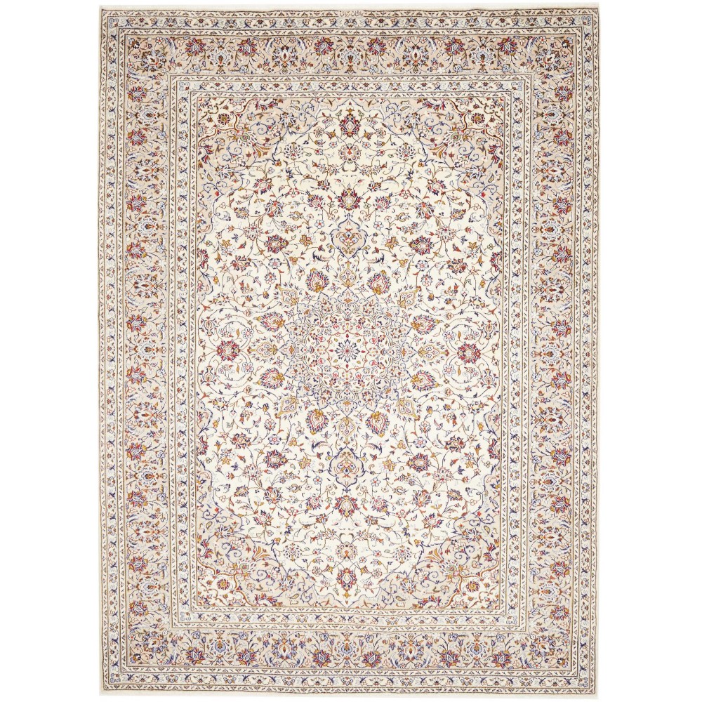 Tappeto Kashan Persia bianco grigio 258x353