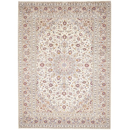 Tappeto Kashan Persia bianco grigio 258x353