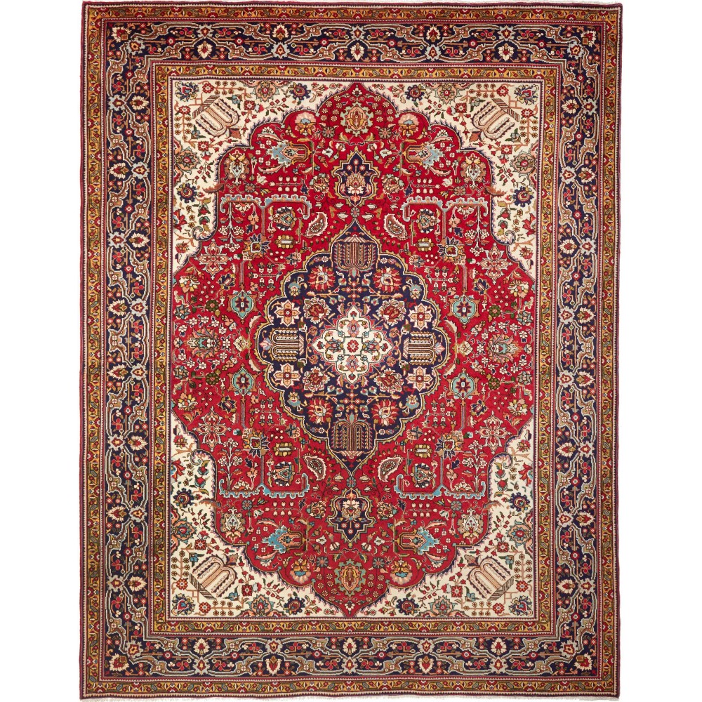 Tappeto Tabriz Persia marrone giallo 256x338