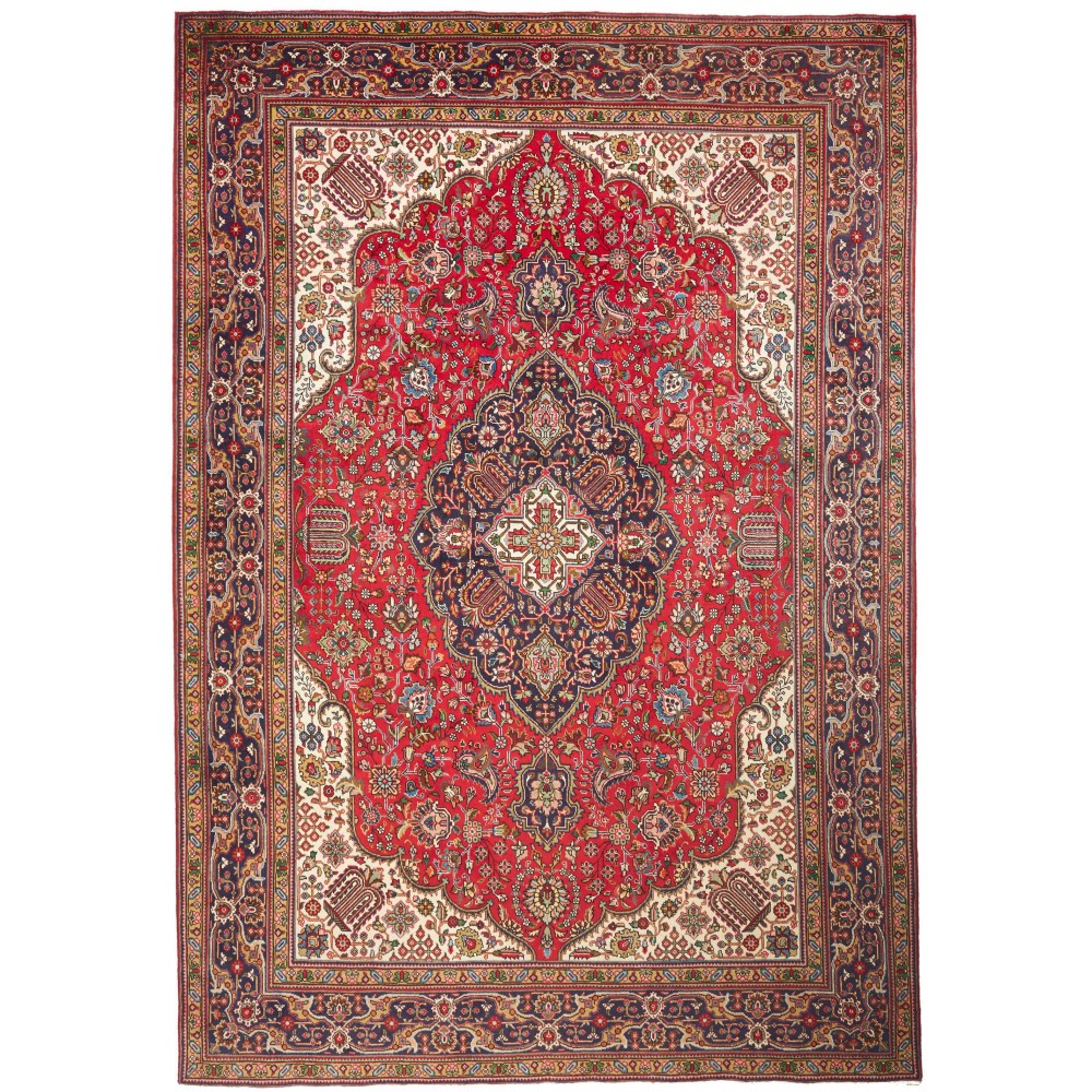 Tappeto Tabriz Persia marrone giallo 247x358