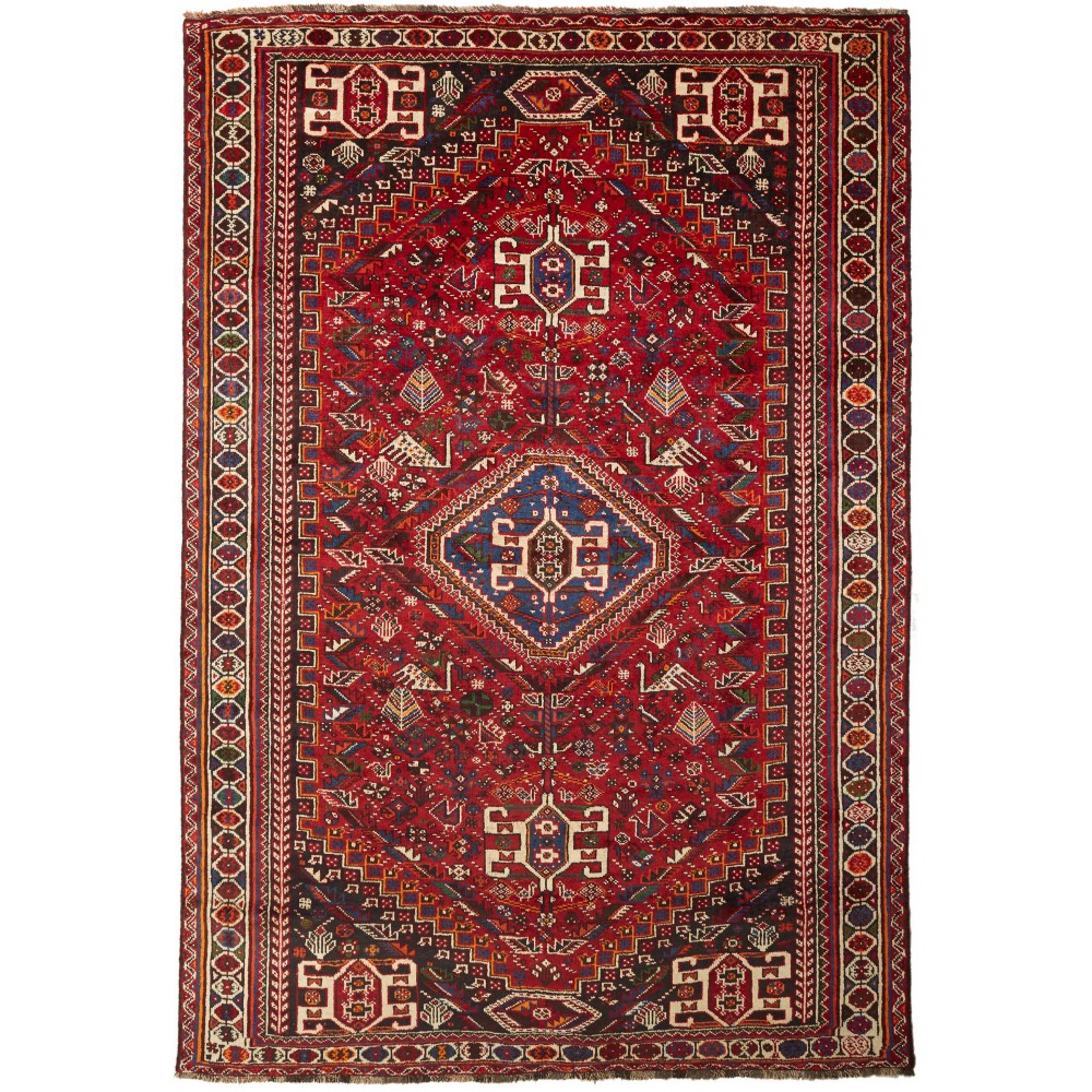 Tappeto Shiraz Persia marrone giallo 213x313