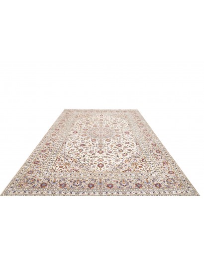 Tappeto Kashan Persia bianco grigio 258x353