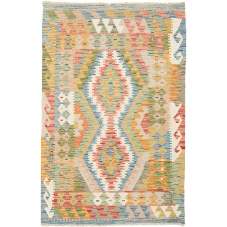 Tappeto Kilim Afghanistan marrone bianco 97x150