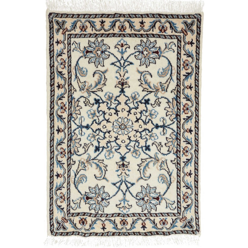 Tappeto Nain Kashmar Persia beige bianco 60x90