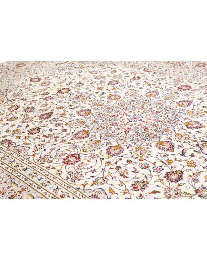 Tappeto Kashan Persia bianco grigio 258x353