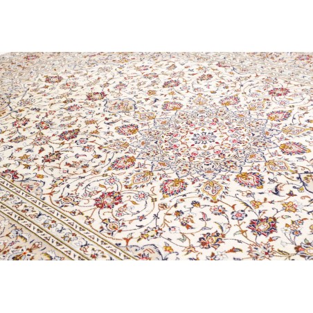 Tappeto Kashan Persia bianco grigio 258x353