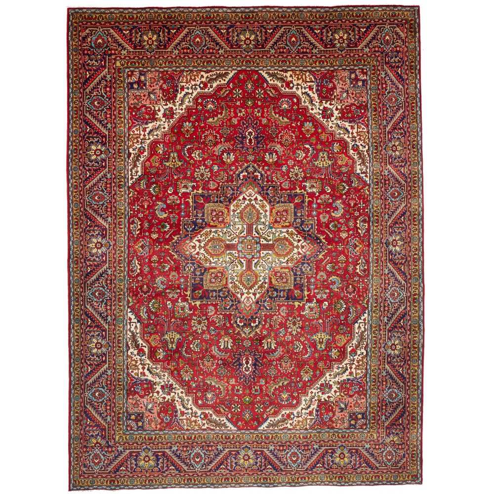 Tappeto Tabriz Persia marrone giallo 250x338