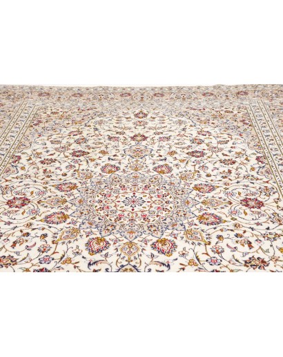 Tappeto Kashan Persia bianco grigio 258x353
