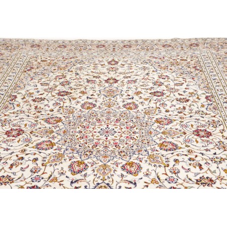 Tappeto Kashan Persia bianco grigio 258x353