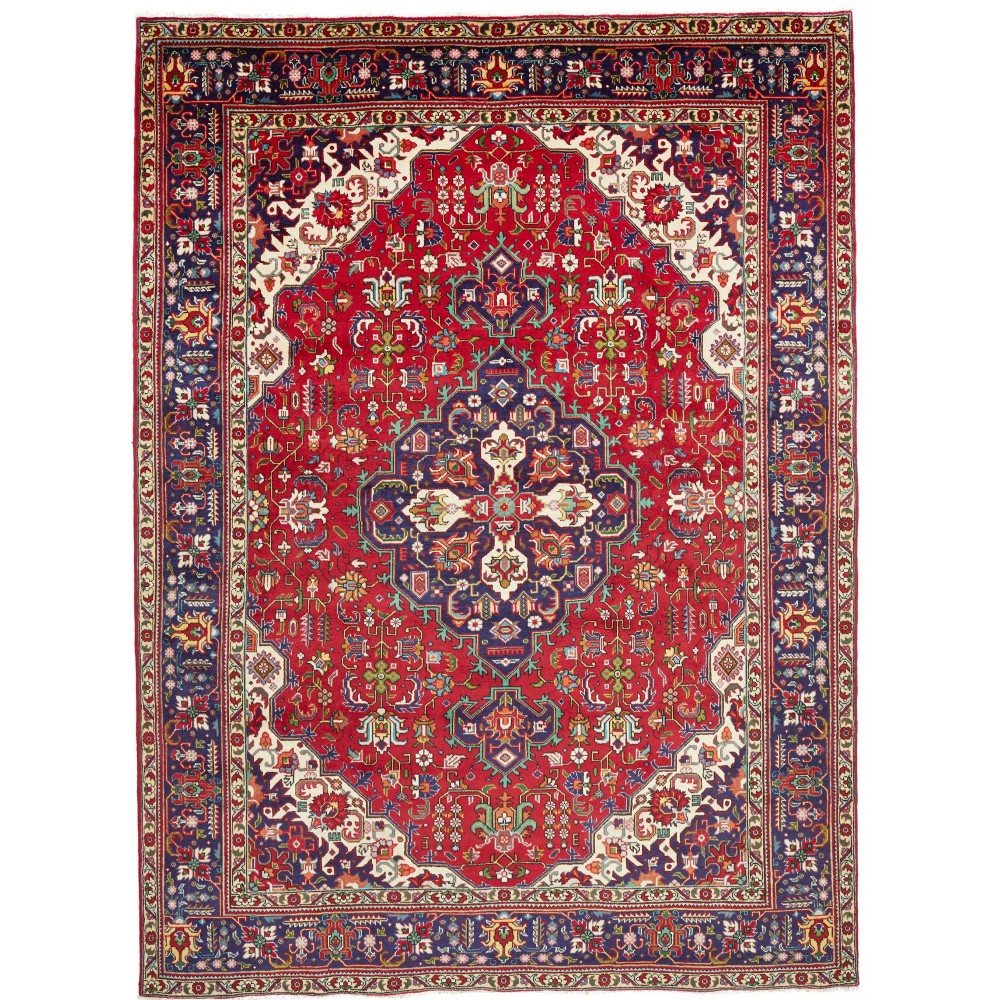 Tappeto Tabriz Persia marrone giallo 250x340