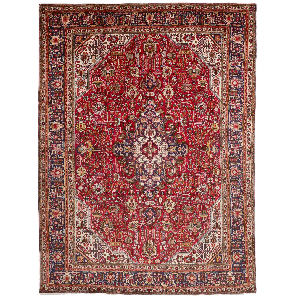 Tappeto Tabriz Persia marrone giallo 255x345