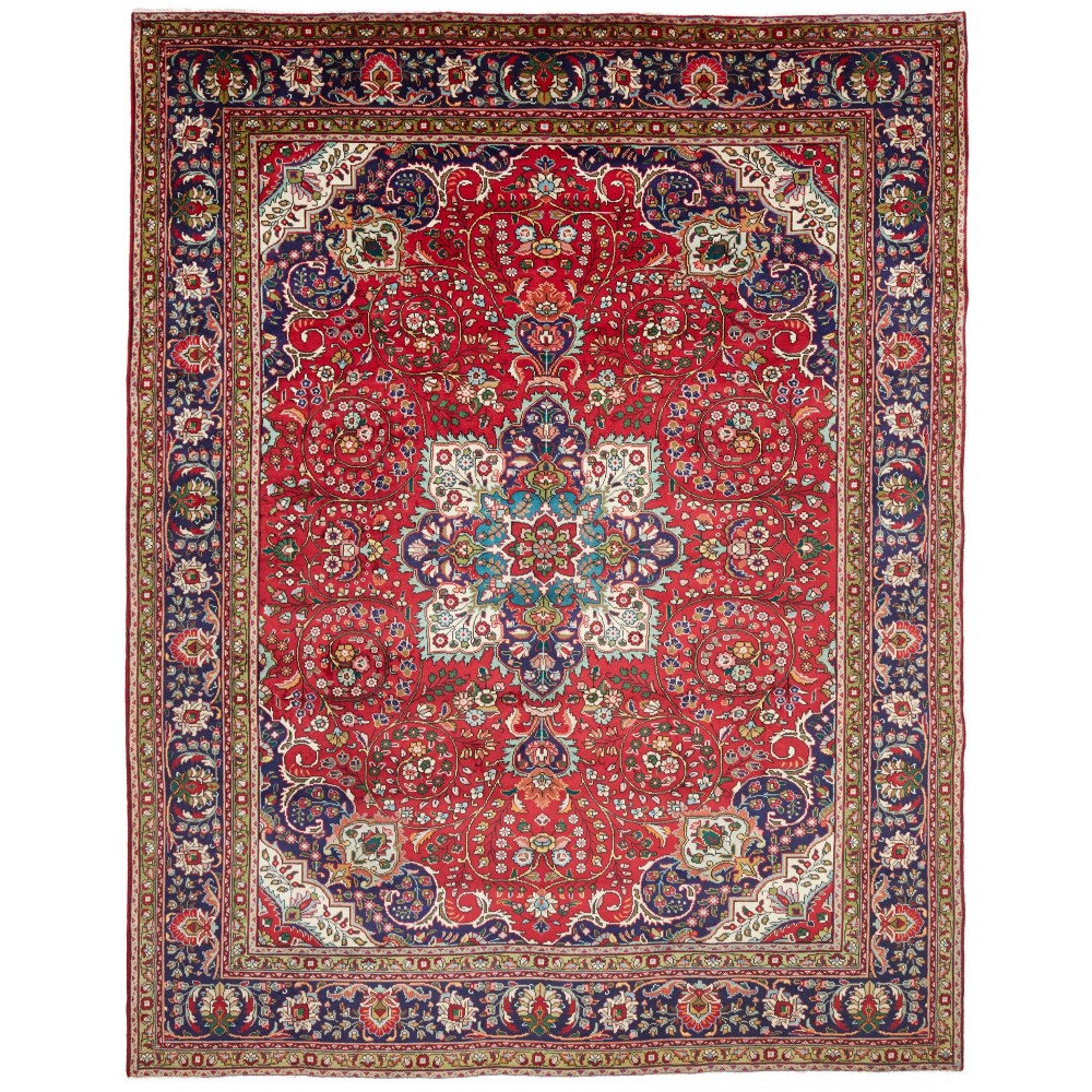 Tappeto Tabriz Persia marrone grigio 260x336