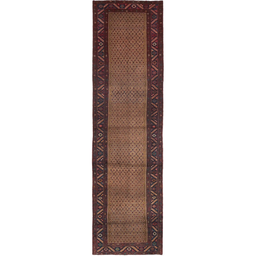 Tappeto Hamadan Persia verde grigio 105x400