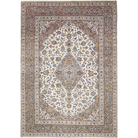 Tappeto Kashan Persia beige azzurro 255x356