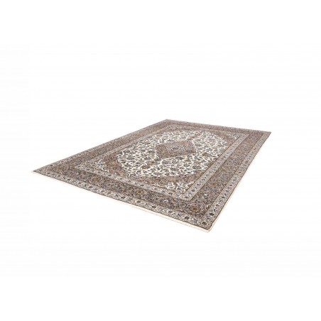 Tappeto Kashan Persia beige azzurro 255x356