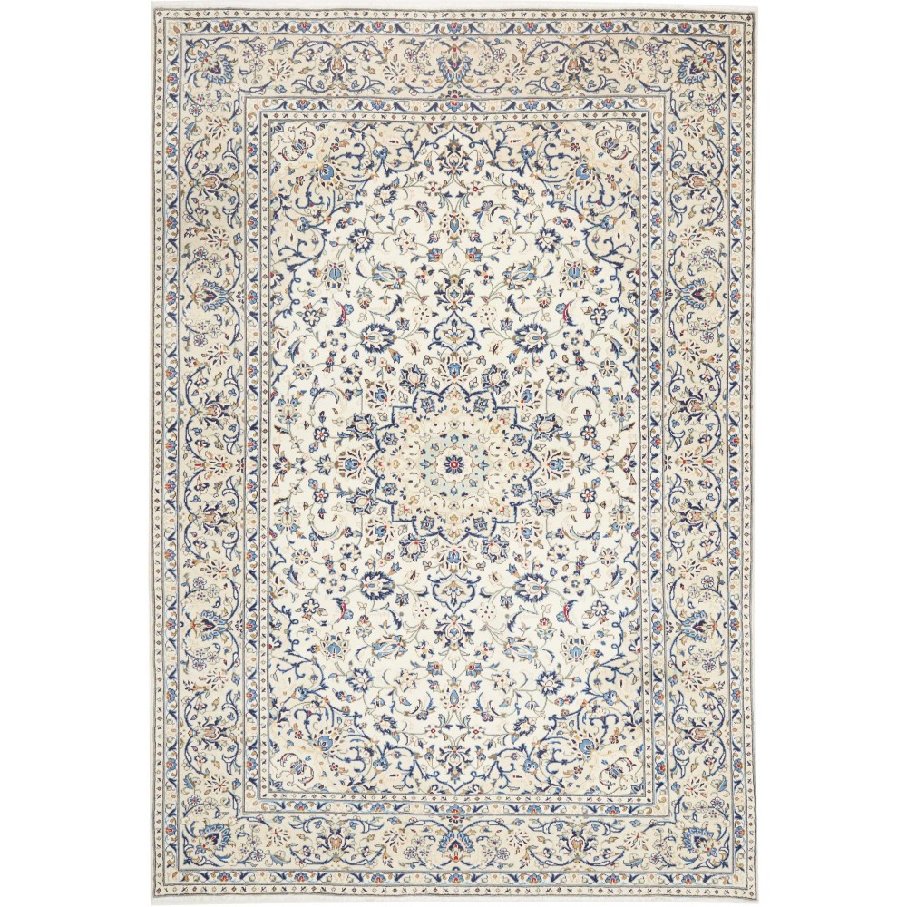 Tappeto Kashan Persia bianco grigio 200x295