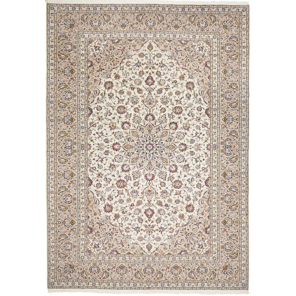 Tappeto Kashan Persia bianco grigio 240x345