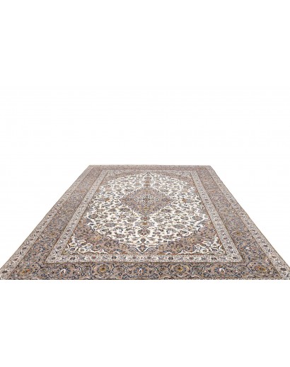 Tappeto Kashan Persia beige azzurro 255x356