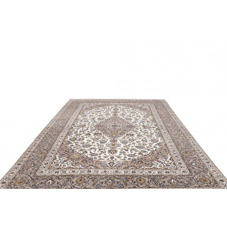 Tappeto Kashan Persia beige azzurro 255x356