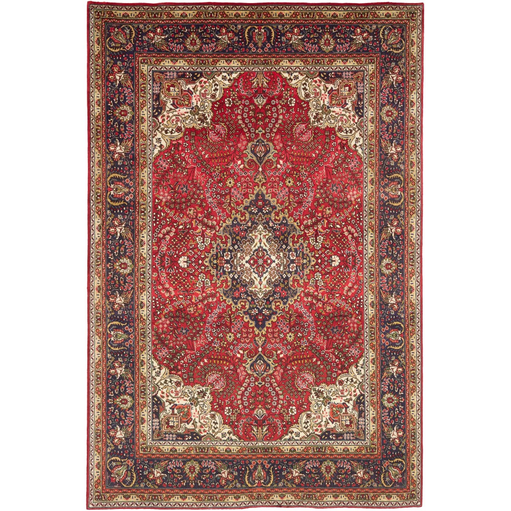 Tappeto Tabriz Persia marrone giallo 200x300