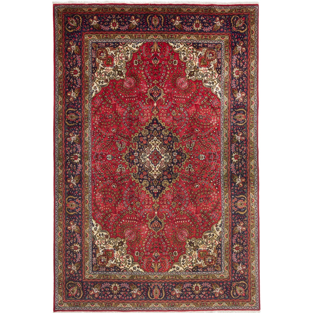 Tappeto Tabriz Persia marrone beige 202x303