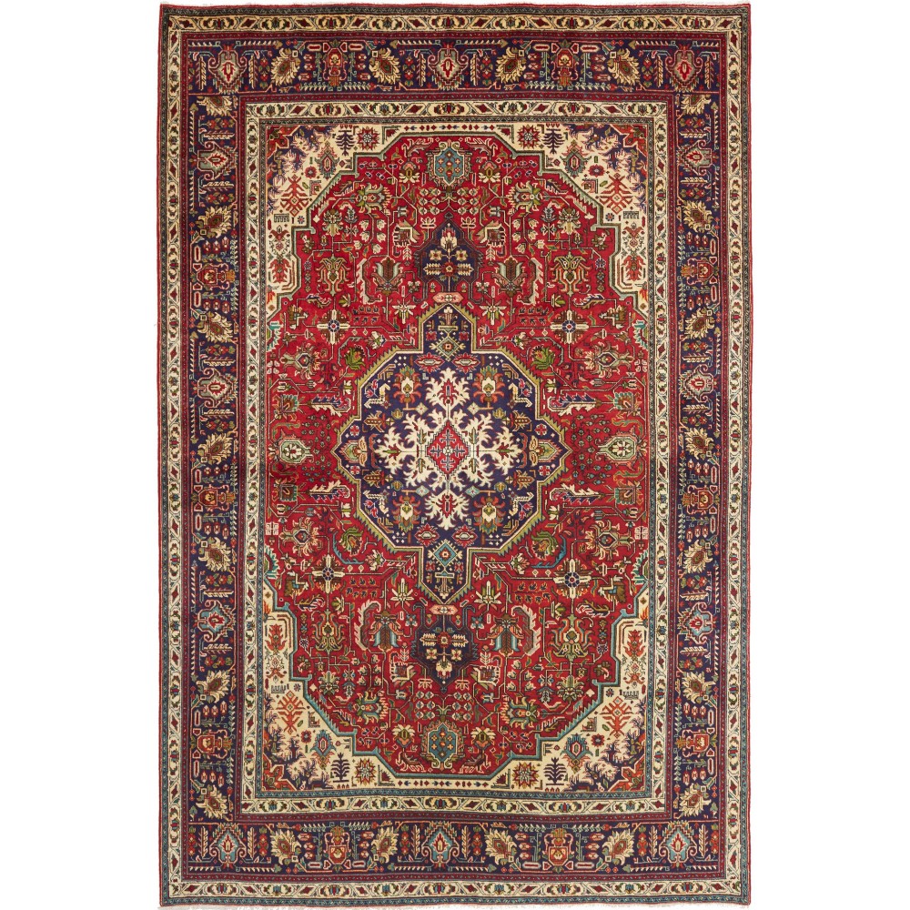 Tappeto Tabriz Persia marrone grigio 200x303