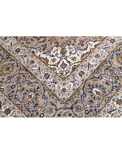 Tappeto Kashan Persia beige azzurro 255x356